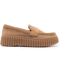 Clarks - Torhill Penny Flatform Loafers - Lyst