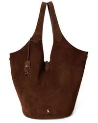 Polo Ralph Lauren - Polo Play Calf Suede Tote Bag - Lyst