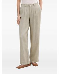 MARC AUREL - Pantaloni A Gamba Ampia Con Pieghe - Lyst