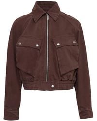 3.1 Phillip Lim - Cropped Denim Bomber Jacket - Lyst