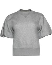 Sacai - Sponge Puff-sleeve Cotton Sweatshirt - Lyst