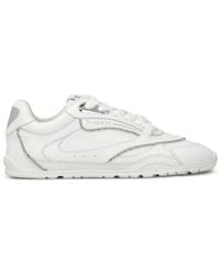 Pinko - Crystal-Embellished Leather Sneakers - Lyst
