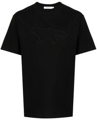 Maison Kitsuné - Cotton T-shirt With Logo - Lyst