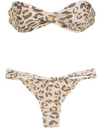 Amir Slama - Leopard print bikini set - Lyst