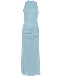 Mor Noir Portia Pierced Knit Maxi Dress in Natural | Lyst Australia