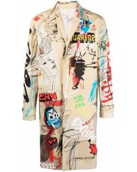 DSquared² - Graphic-print Single-breasted Coat - Lyst