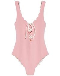 Marysia Swim - Maillot De Bain Palm Springs Tie À Design Festonné - Lyst