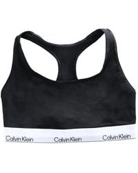 Calvin Klein - Logo-Tape Racerback Bra - Lyst