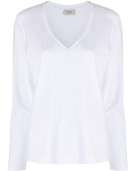 Mazzarelli - V-neck Long-sleeve T-shirt - Lyst