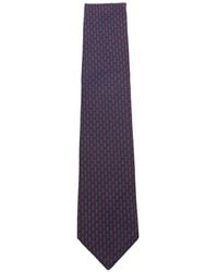 Kiton - Geometric-Pattern Silk Tie - Lyst