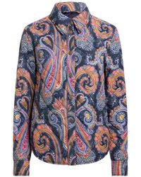 Etro - Quilted Overshirt With Paisley Motif - Lyst