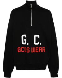 Gcds - Sweater Met Halve Rits En Logoprint - Lyst