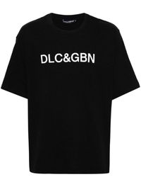 Dolce & Gabbana - Katoenen T-shirt Met Logoprint - Lyst