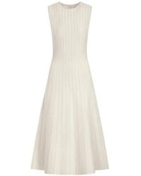 Oscar de la Renta - Ottoman Knitted A-Line Midi Dress - Lyst