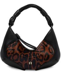 Aigner - Small Giara Ocelot Leopard-Print Shoulder Bag - Lyst