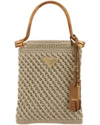 Prada - Bolso shopper con asa de bambú - Lyst