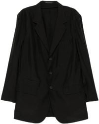 Yohji Yamamoto - Notched-Lapel Long-Sleeve Jacket - Lyst