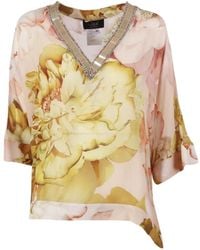 Clips - Floral-Print Sequin-Embellished Dress - Lyst