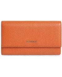 Coccinelle - Large Metallic Leather Wallet - Lyst