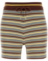 Fendi - Striped Knit Shorts - Lyst