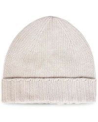 D4.0 - Ribbed Turn-Up Wool Beanie Hat - Lyst