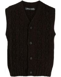 Our Legacy - V-Neck Wool Cable-Knit Vest - Lyst