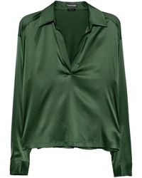 Tom Ford - Stretch Silk Satin Polo With Tonal Tf Embroidered Logo - Lyst