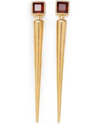 Jil Sander - Stone-Embellished Drop Earrings - Lyst