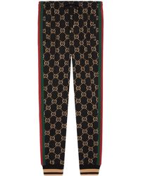 Gucci Star-print Track Pants in Brown for Men | Lyst