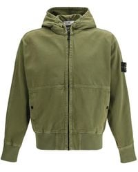 Stone Island - Hooded Zip Jacket - Lyst