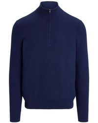 Ralph Lauren - Half-Zip Waffle Sweater - Lyst