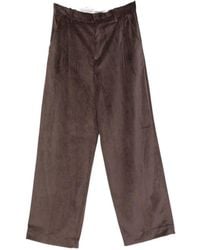 White Sand - Corduroy Wide-Leg Trousers - Lyst