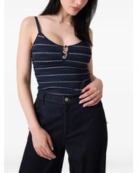 Guess - Striped Knit Top - Lyst