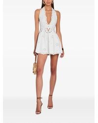 retroféte - Beranice Eyelet-Embellished Mini Dress - Lyst
