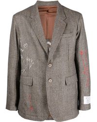 Etudes Studio - Scribble-Print Single-Breasted Blazer - Lyst