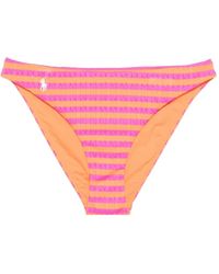 Polo Ralph Lauren - Logo Striped Bikini Bottoms - Lyst