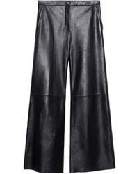Stand Studio - Rowena Leren Broek Met Knopen - Lyst