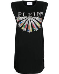 Philipp Plein - Vestido estilo camiseta con detalle del logo - Lyst