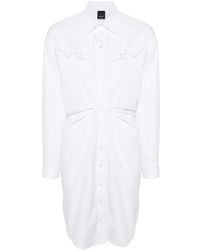 Pinko - Vestido camisero con detalle de ojales - Lyst