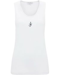 JW Anderson - Logo-embroidered Cotton Tank Top - Lyst