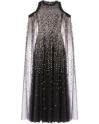 Needle & Thread - Moonlight Cape-Detail Midi Dress - Lyst