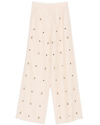 forte_forte - Crystal-Embellished Palazzo Pants - Lyst