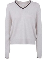 Brunello Cucinelli - Cashmere V Neck Sweater - Lyst