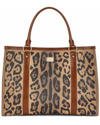 Dolce & Gabbana - Crespo Leopard-print Tote Bag - Lyst