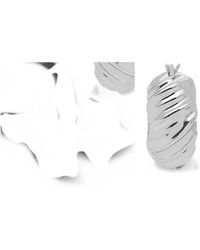 Yoj - Kola Ribbed Hoop Earrings - Lyst