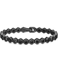 David Yurman - Hex Pavé Tennisarmband Mit Schwarzen Diamanten - Lyst