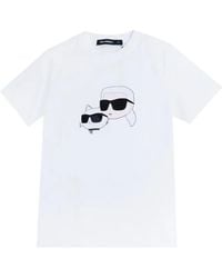 KARL LAGERFELD - Karl & Choupette Nft-Print T-Shirt - Lyst