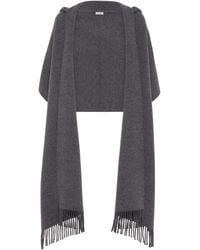 Brunello Cucinelli - Collezione sciarpe grigie - Lyst