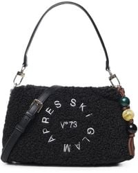 V73 - Teddy-Effect Embroidered Shoulder Bag - Lyst