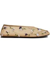 Khaite - The Marcy Floral-embroidered Ballerina Shoes - Lyst